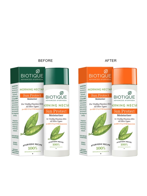 Biotique Morning Nectar SunProtect 30+SPF UVA+UVB Visibly Flawless Skin Moisturizer 120ml - Image 4