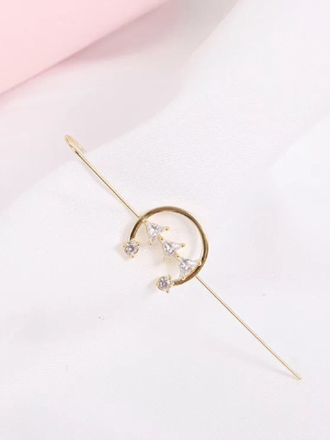 Vembley Stunning Gold Plated Zircon Studed Ear Cuff