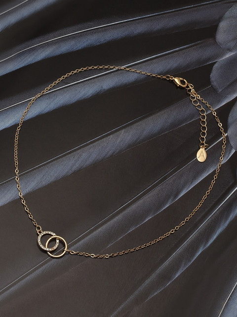 Accessorize London Women's Gold-Toned Linked Circles Chain