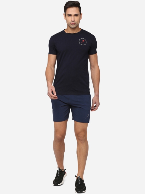 FUAARK Men Navy Blue Slim Fit Training or Gym Sports Shorts - Image 4