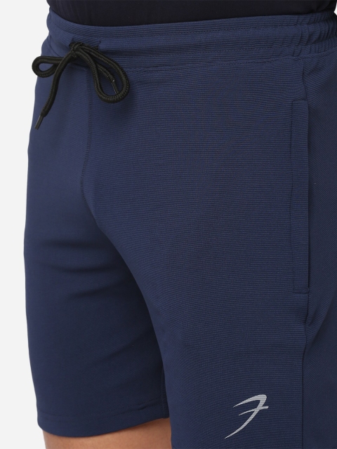 FUAARK Men Navy Blue Slim Fit Training or Gym Sports Shorts - Image 5