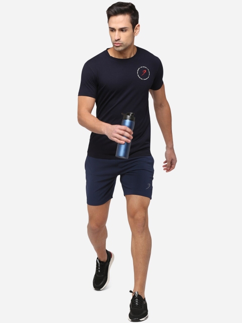FUAARK Men Navy Blue Slim Fit Training or Gym Sports Shorts - Image 6