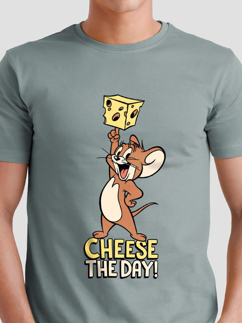 The Souled Store Men Grey & Brown Cotton Tom And Jerry Print T-shirt - Image 2