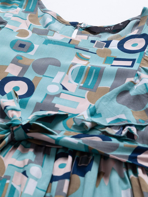 AV2 Blue Floral Maternity Midi Dress - Image 7