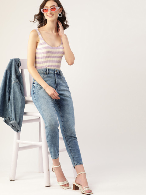 DressBerry Women Blue Light Fade Stretchable Jeans