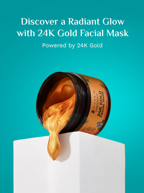 Pilgrim 24K Gold Skin Brightening Face Mask For Instant Facelift & Radiant Glow 50 g - Image 2