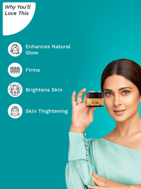 Pilgrim 24K Gold Skin Brightening Face Mask For Instant Facelift & Radiant Glow 50 g - Image 4