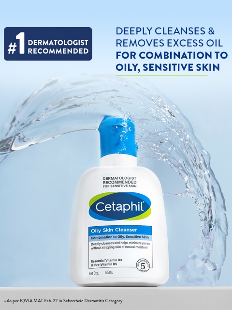 Cetaphil Oily Skin Cleanser Daily Foam Face Wash for Oily & Acne Prone Skin - 125 ml - Image 3