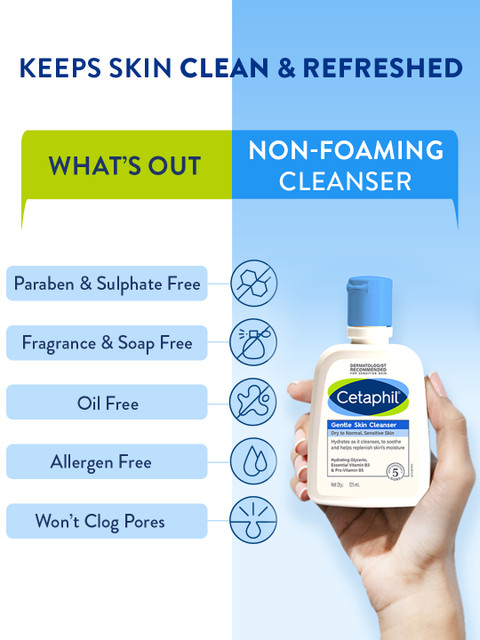 Cetaphil Gentle Skin Hydrating Face Wash Cleanser with Niacinamide & Vitamin B5 - 125 ml - Image 6