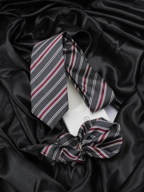 Kavove Grey Striped Accessory Gift Set