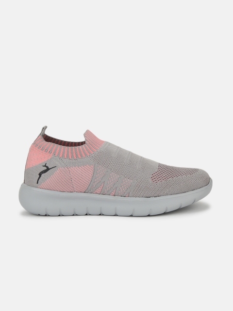 Marc Loire Women Pink & Grey Colourblocked Lightweight Slip-On Sneakers - Image 6