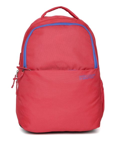 United Colors of Benetton Men Red Laptop Backpack