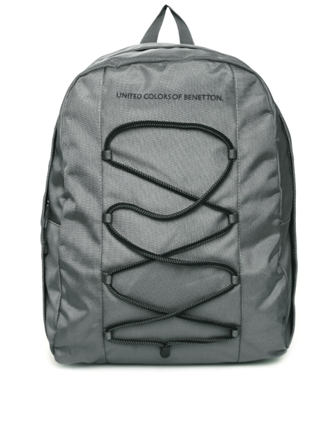 United Colors of Benetton Men Grey Laptop Backpack