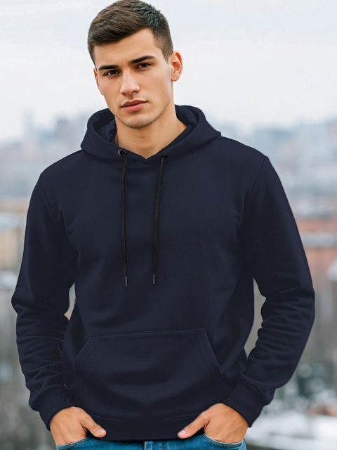 Bewakoof Men Blue Hooded Sweatshirt