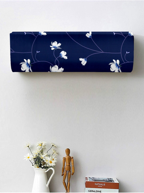 Cortina Navy Blue & White Printed AC Cover