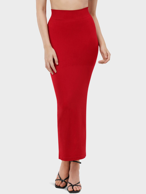 Amante Red Solid Saree Shapewear
