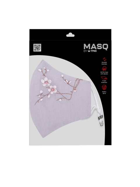 MASQ Women Pack Of 3 Reusable Anti-Pollution 4-Ply Cloth Masks - Image 3