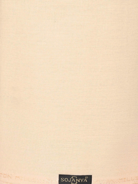 SOJANYA Men Beige Solid Pure Cotton Unstitched Shirt Fabric - Image 3