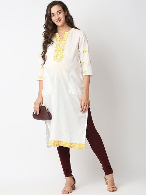 MeeMee Women Maroon Solid Churidar-Length Cotton Maternity Leggings - Image 5