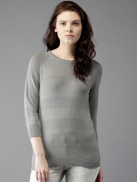 Moda Rapido Grey Patterned Sweater