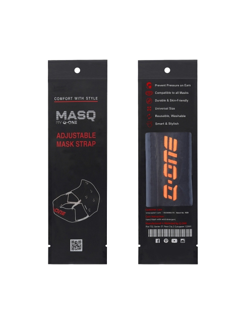 MASQ Men Pack Of 5 Black & White Printed 4-Ply Pure Cotton Protective Outdoor Masks - Image 5