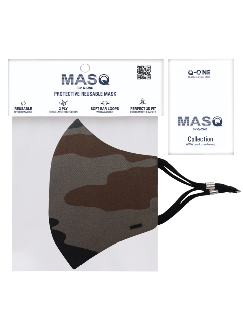 MASQ Men Pack of 6 Reusable 3-Ply Adjustable Anti-Pollution Pure Cotton Cloth Masks - Image 6