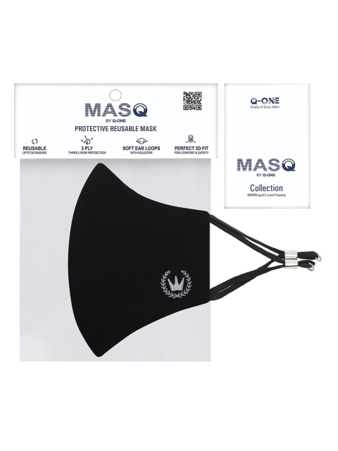 MASQ Men Pack Of 3 4-Ply Reusable Anti-Pollution Pure Cotton Cloth Masks - Image 4