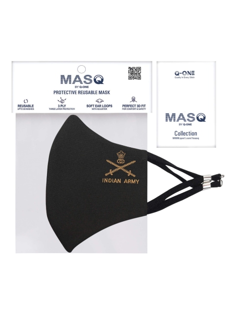 MASQ Men Pack Of 6 Olive 4-Ply Pure Cotton Reusable Cloth Face Masks - Image 6