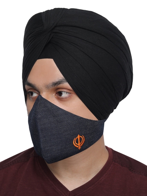 MASQ Pack of 2 Blue Solid Reusable Cloth Masks - Image 3