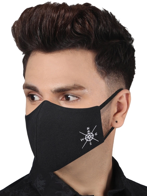 MASQ Pack Of 6 Black 4-Ply Reusable Pure Cotton Cloth Face Masks - Image 5