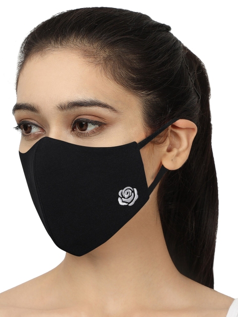 MASQ Pack Of 6 Black 4-Ply Reusable Pure Cotton Cloth Face Masks - Image 6