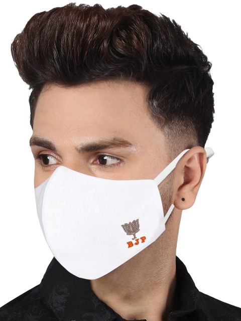 MASQ Pack Of 5 Adults White 4-Ply Reusable Anti-Pollution Pure Cotton Cloth Masks - Image 4