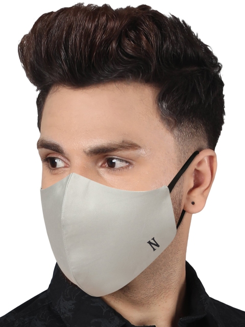 MASQ Adults Pack of 3 Solid 3-Ply Pure Cotton Adjustable Cloth Masks - Image 6
