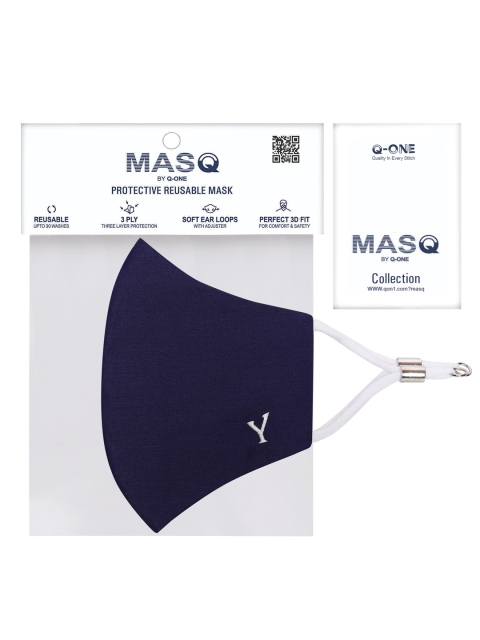 MASQ Pack Of 3 Solid Pure Cotton 4-Ply Outdoor Cloth Masks - Image 4