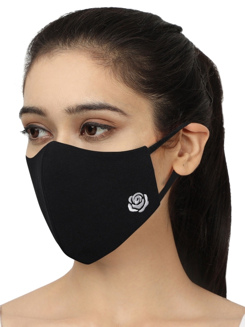 MASQ Pack Of 4 Black 4-Ply Reusable Pure Cotton Cloth Face Masks - Image 7