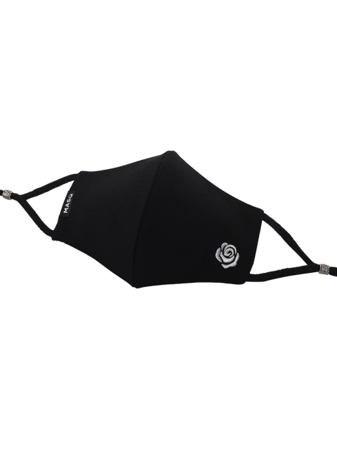 MASQ Pack Of 4 Black 4-Ply Reusable Pure Cotton Cloth Face Masks - Image 3