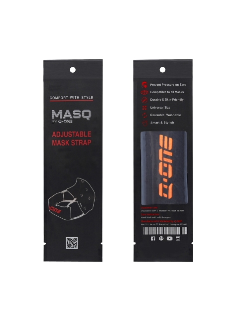 MASQ Pack Of 4 Black 4-Ply Reusable Pure Cotton Cloth Face Masks - Image 4
