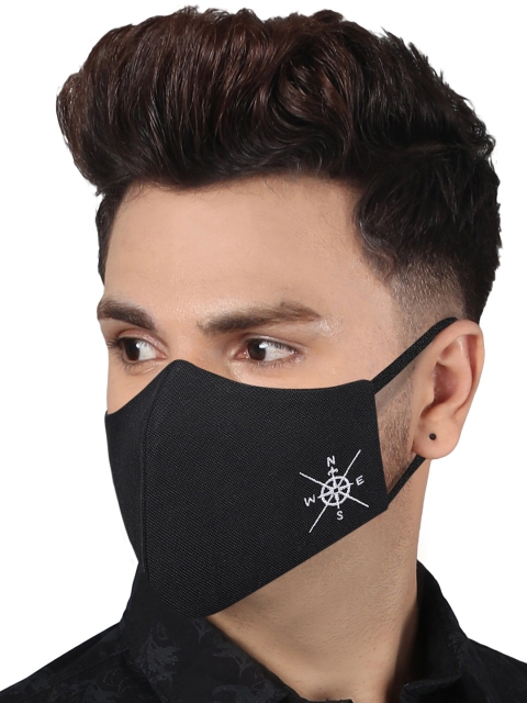 MASQ Pack Of 4 Black 4-Ply Reusable Pure Cotton Cloth Face Masks - Image 5