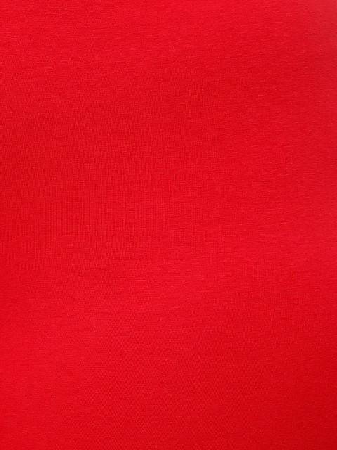 De Moza Women Red Solid Cotton Churidar-Length Leggings - Image 5