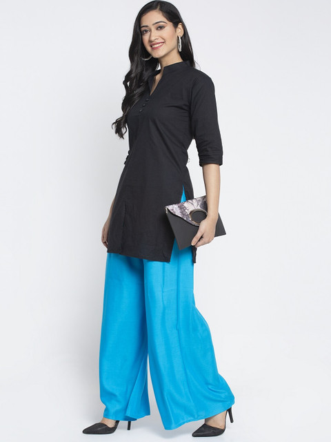 Jinfo Women Blue Ethnic Palazzos - Image 4