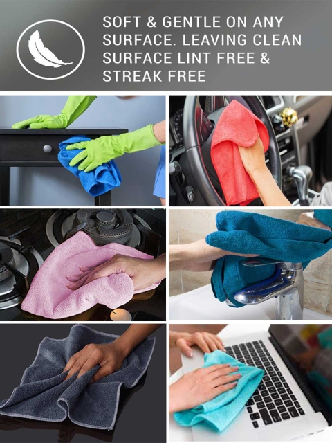 Aura Set Of 4 Highly Absorbent Microfiber Cleaning Cloth - Image 5