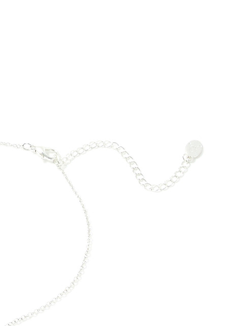 Accessorize Women Silver-Toned Crystal Studded Eternity Necklace - Image 4