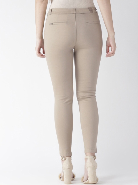 Xpose Women Khaki Comfort Tapered Fit Trousers - Image 4