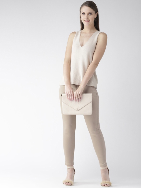 Xpose Women Khaki Comfort Tapered Fit Trousers - Image 5