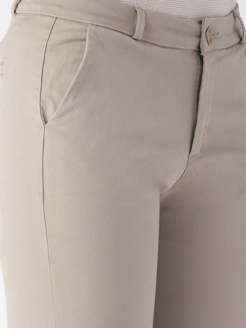 Xpose Women Khaki Comfort Tapered Fit Trousers - Image 6