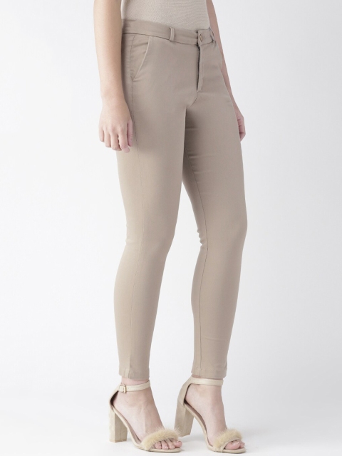 Xpose Women Khaki Comfort Tapered Fit Trousers - Image 2