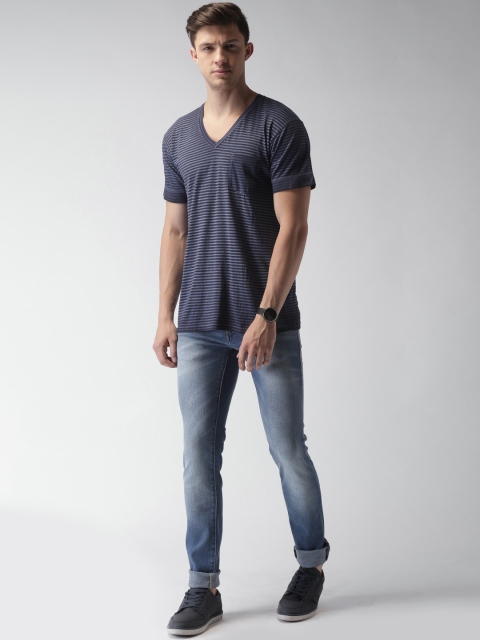 Mast & Harbour Men Blue Skinny Fit Stretchable Jeans