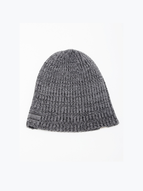 Bharatasya Men Grey Cotton Knitted Gym Beanie - Image 2