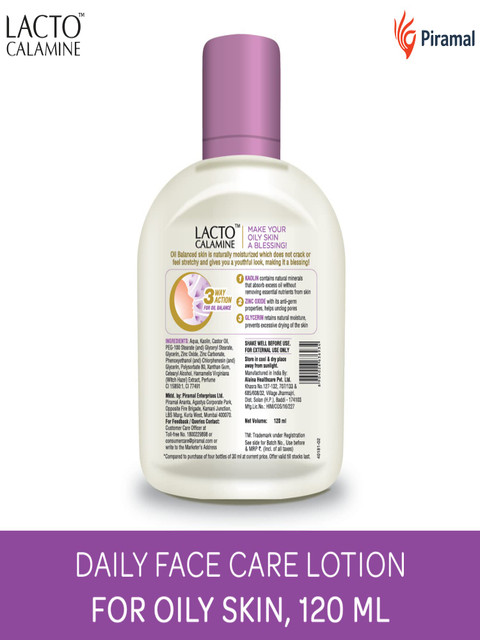 Lacto Calamine Kaolin Clay Daily Moisturizer Face Lotion For Oily Skin -120ml - Image 2