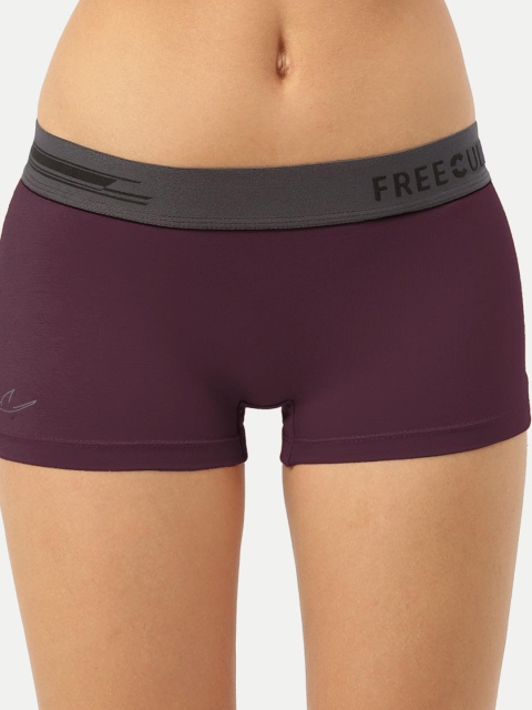 FREECULTR Women Maroon Solid Boyshorts Briefs - Image 2